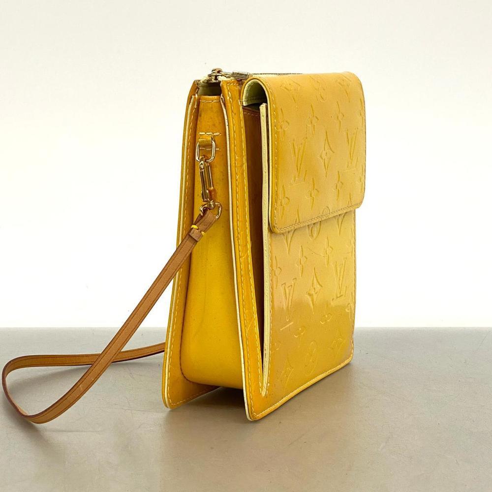 Louis Vuitton Vernis Yellow Bag Shoulder Lime Mott